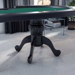 Premium 96" Aura Oval Poker Table With Cup Holders, Chips Tray And Drop Box (SAK31045)