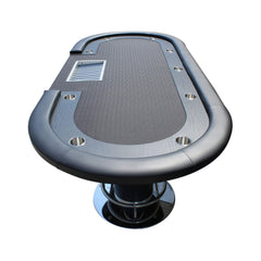 Premium 96" Oval Poker Table With Racetrack And Chips Tray (SAK66823)