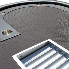 Premium 96" Oval Poker Table With Racetrack And Chips Tray (SAK66823)