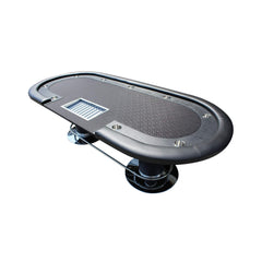 Premium 96" Oval Poker Table With Racetrack And Chips Tray (SAK66823)