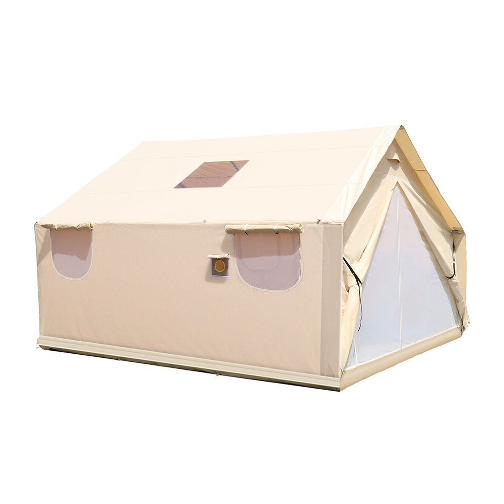 Premium Canvas Frame Fire Water Camping Wall Hunting Tent, 12x14' (SAK92461)