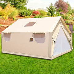 Premium Canvas Frame Fire Water Camping Wall Hunting Tent, 12x14' (SAK92461)