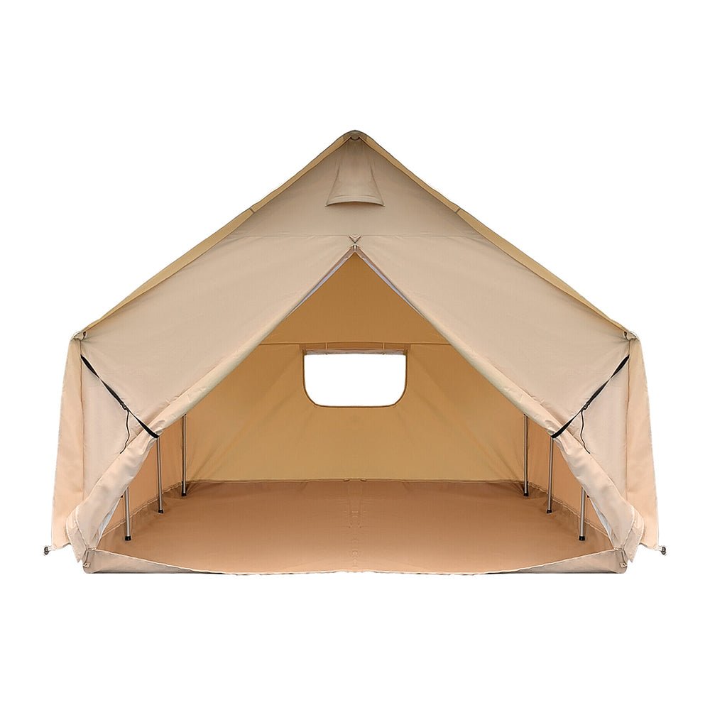 Premium Canvas Frame Fire Water Camping Wall Hunting Tent, 12x14' (SAK92461)