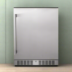 Premium Single Door Stainless Steel Built-In Wine Beverage Undercounter Refrigerator, 5.3 Cu.Ft. (SAK95276)
