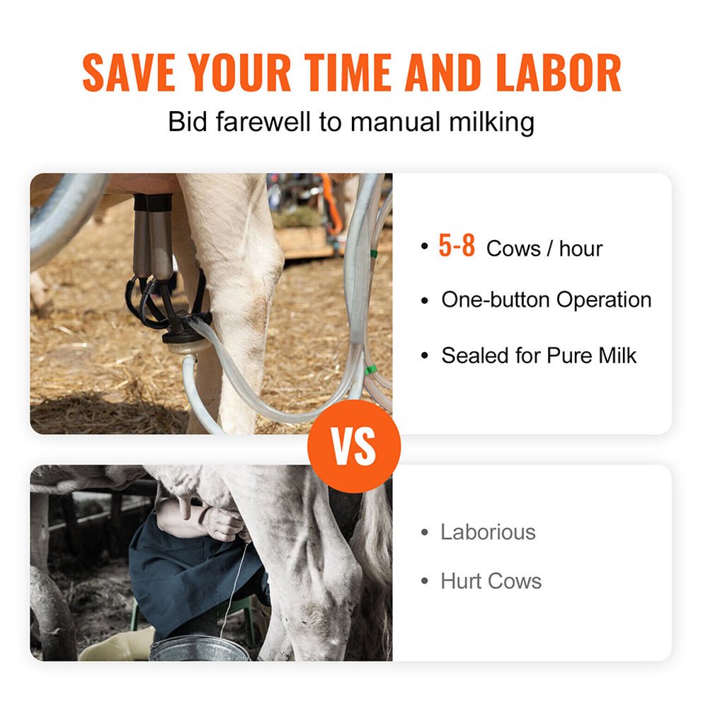 Premium Electric Cow Goat Milking Machine With Milk Bucket, 25L (95138427)