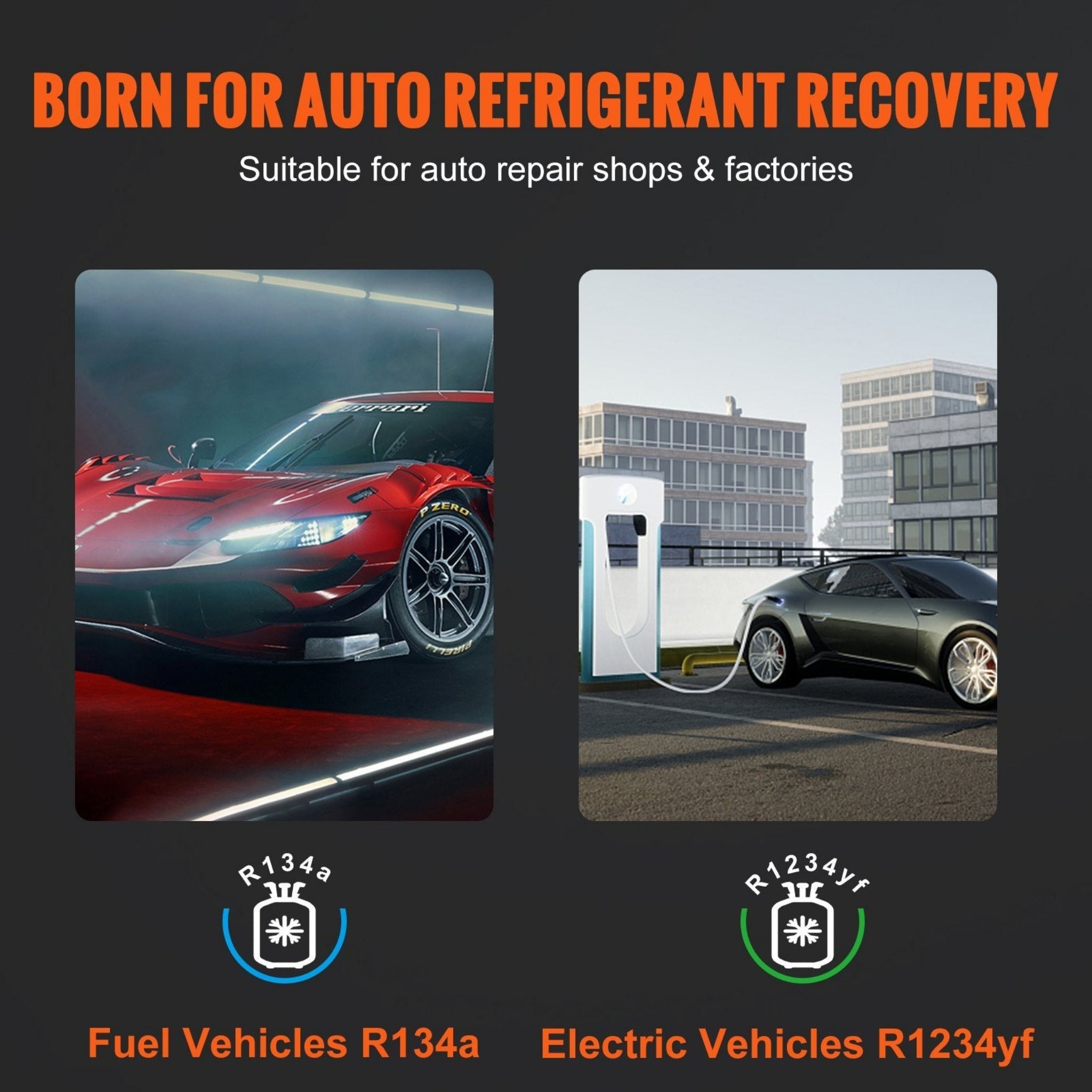 Premium Fully Automatic Dual Cylinder AC Refrigerant Recovery Machine Kit (94517360)