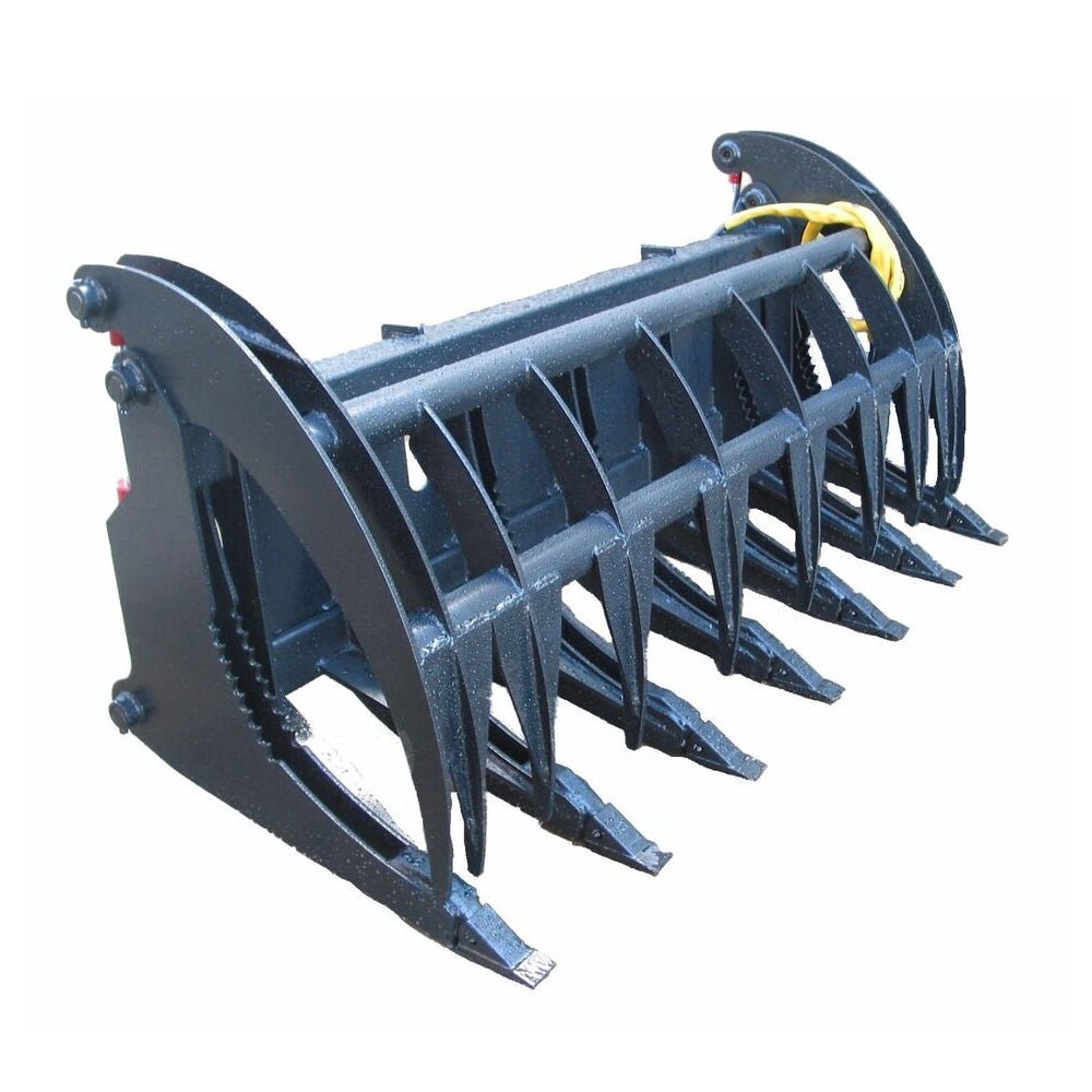 Premium Heavy Duty Root Rake Grapple Skid Steer Attachment With Teeth, 74" (93528174)