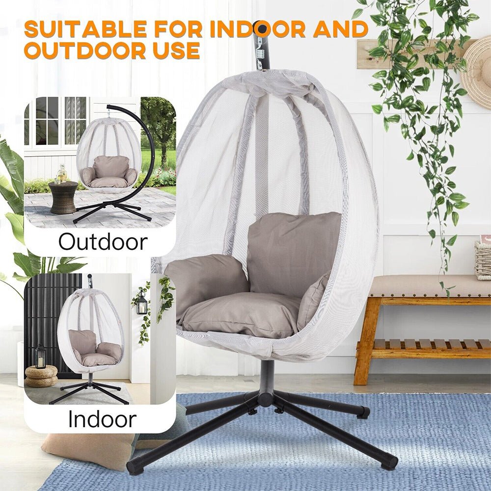 Premium Outdoor Hammock Egg Swing Chair With Stand, 70" (96542317)