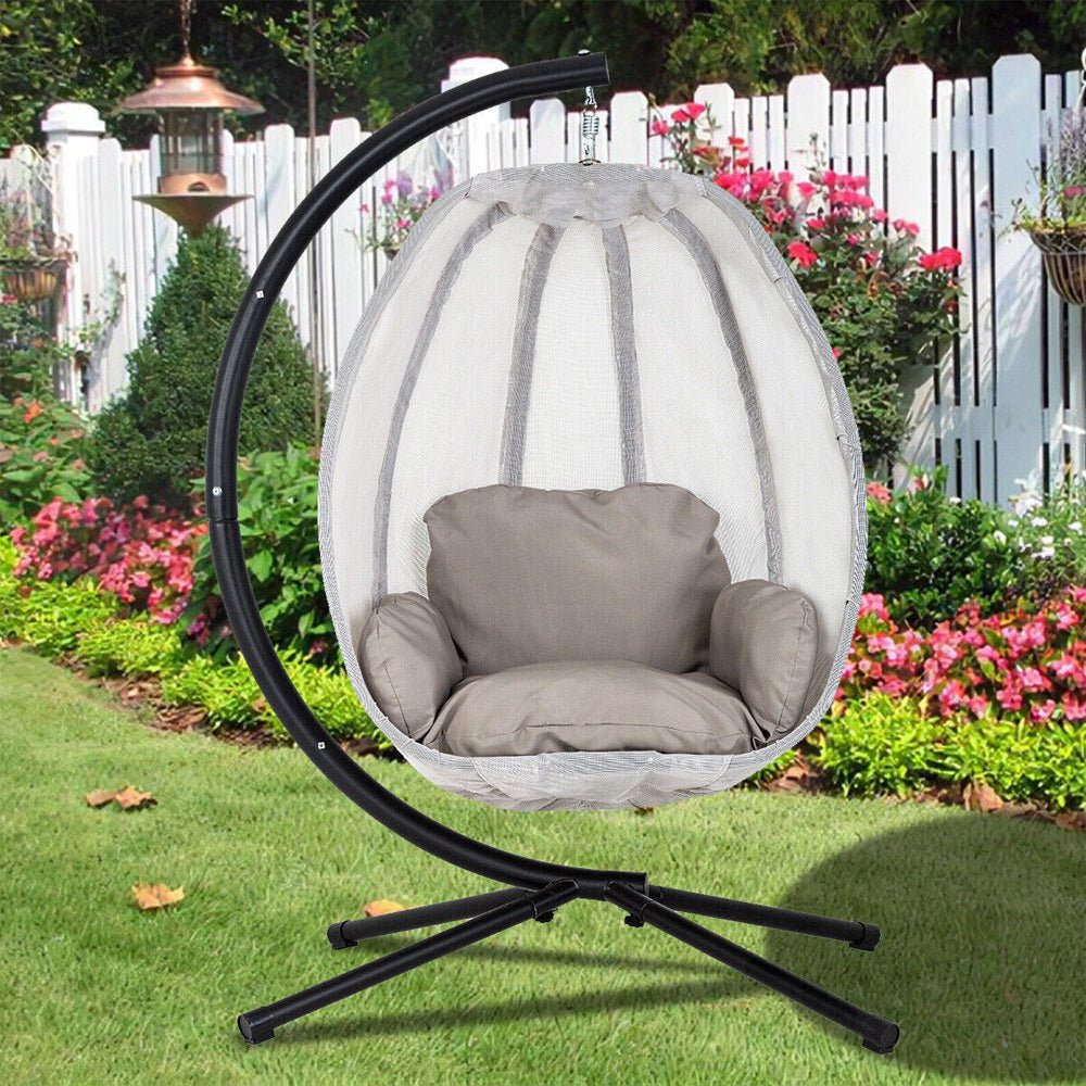 Premium Outdoor Hammock Egg Swing Chair With Stand, 70" (96542317)