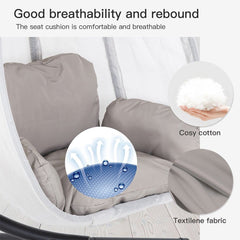 Premium Outdoor Hammock Egg Swing Chair With Stand, 70" (96542317)