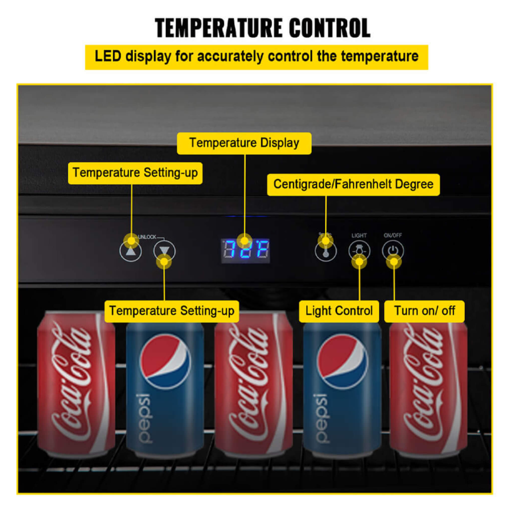 Premium Single Door Stainless Steel Built-In Wine Beverage Undercounter Refrigerator, 5.3 Cu.Ft. (SAK95276)