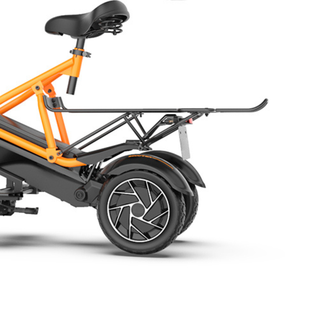Scoot Motion Matte black aluminum rack for the rear of the F2 scooter