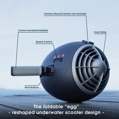 RBS WARP 10 630W 3-Speed Underwater Sea Scooter For Scuba Diving And Snorkeling (SAK94185)