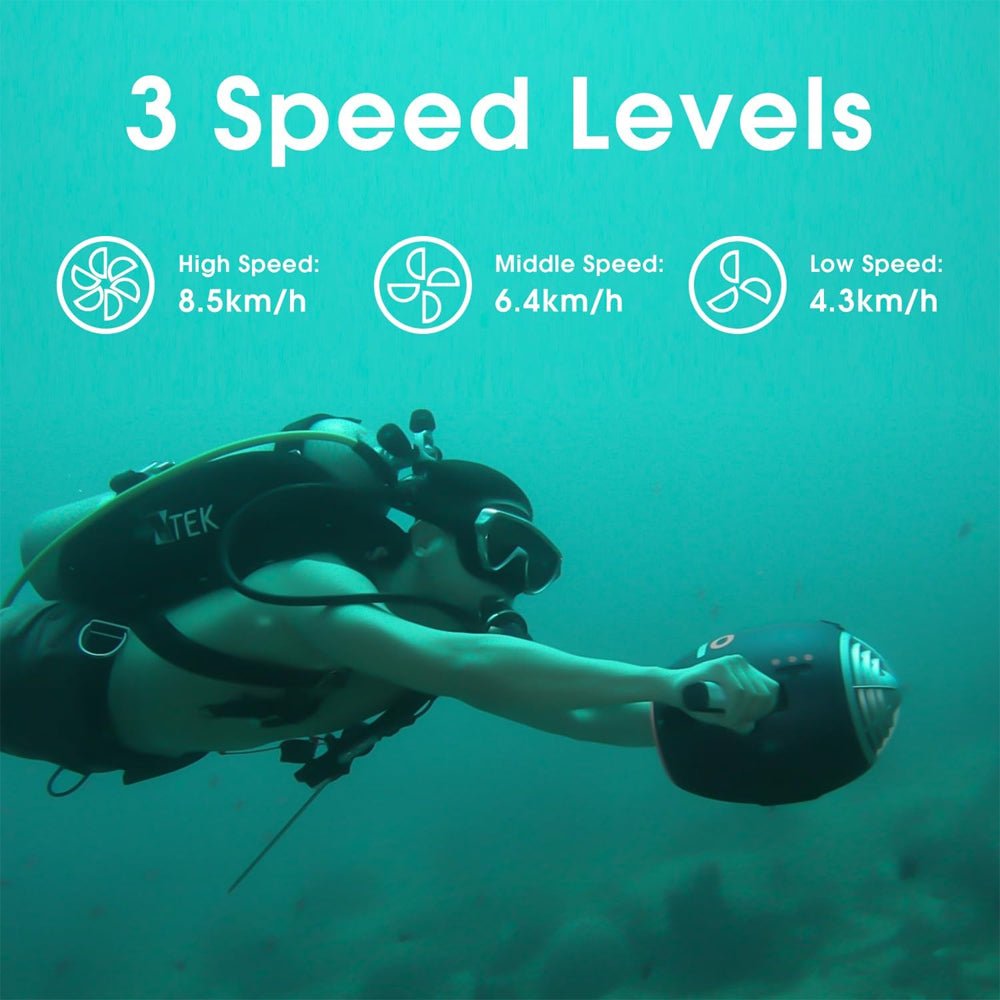 RBS WARP 10 630W 3-Speed Underwater Sea Scooter For Scuba Diving And Snorkeling (SAK94185)