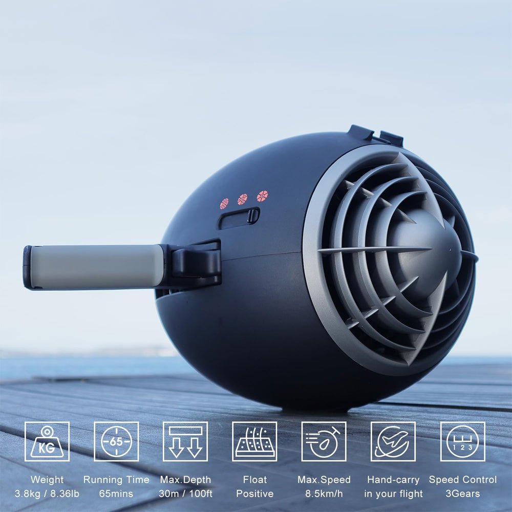 RBS WARP 10 630W 3-Speed Underwater Sea Scooter For Scuba Diving And Snorkeling (SAK94185)