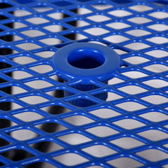 Large 46" Heavy Duty Round Outdoor Steel Picnic Table With Umbrella Hole (SAK96428)