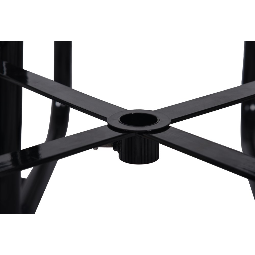 Large 46" Stylish Square Steel Picnic Table W/ Thermoplastic Coating & Umbrella Hole (SAK90547)