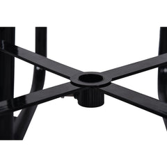 Large 46" Stylish Square Steel Picnic Table W/ Thermoplastic Coating & Umbrella Hole (SAK90547)