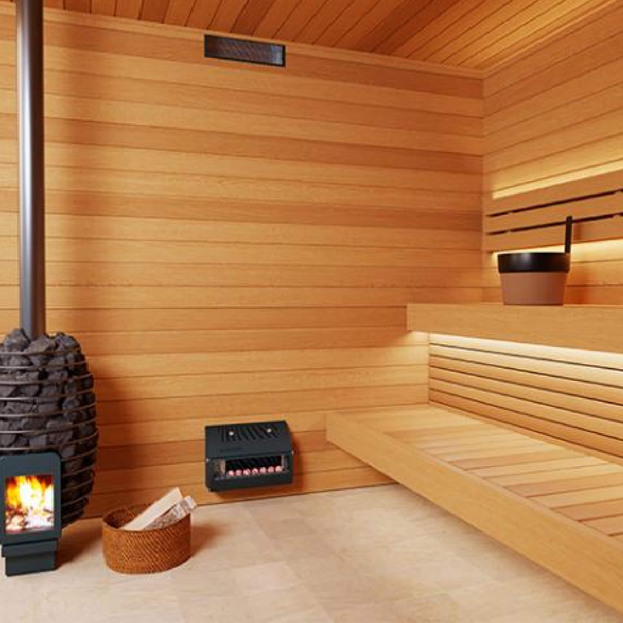 Saunum AirSolo Wall In-Wall Sauna Temp & Steam Equalizer (SAK15369)