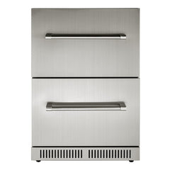 Small Double Drawer Stainless Steel Built-In Undercounter Beverage Refrigerator, 5.1 Cu.Ft. (SAK50273)