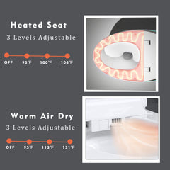 Smart One-Piece Toilet With Bidet, Foot Sensor, LED Display And Dryer (SAK80112)