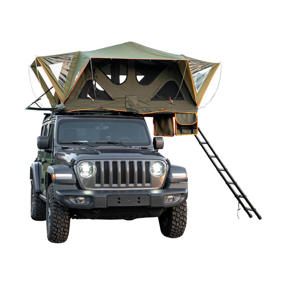 Naturnest Andromeda Green Soft Shell Rooftop Tent With Large Panoramic Skylight & YKK Doors (SAK50612)