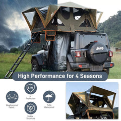 Naturnest Andromeda Green Soft Shell Rooftop Tent With Large Panoramic Skylight & YKK Doors (SAK50612)