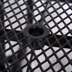 Large 46" Stylish Square Steel Picnic Table W/ Thermoplastic Coating & Umbrella Hole (SAK90547)