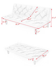 Sofa-to-Bed Evolution: 66' Black Velvet Sofa Bed Transforms Seamlessly, Ideal for Family Living Rooms, Apartments, and Bedrooms