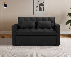 Pull Out Couch Bed-3 in 1 Convertible Sofa Bed, Upgraded wear-resistant suede fabric  Sleeper Chair Bed, Lounge Sleeper Sofa with Pullout Sofabed for Small Space Apartment Bedroom Living Room