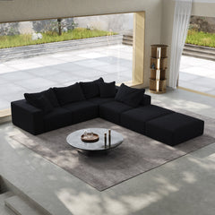 Oversized sponge cloud sofa,Modern Upholstered Sectional Sofa Couch Set,Modular 162' L Shaped Sectional Living Room Sofa Set With 6 Pillows,Free Combination Sofa Couch for Living Room,Bedroom