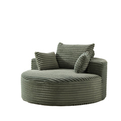 55''L Corduroy Sponge single sofa,No Assembly Required,Fluffy Modern Sleeper Chair for Living room, Bedroom, Lounge and Projection Room(Not a swivel chair.)