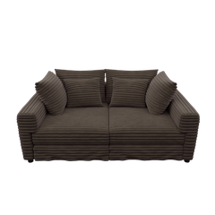 102.4 'Plush Corduroy 4-Seat Sofa,Modern Comfy Upholstered Sofa Cloud Couch,Deep Seat Couches with Soft Pillows and Movable Ottoman,Convertible Sofa Lounge Chair,for Living Room,Apartment,Office,Camel