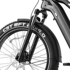 26' Step Over Electric Mountain Bike - Black