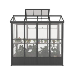 [06X08FT] Heavy Duty Outdoor Polycarbonate Greenhouse With Fully Automatic Temperature Control Vent (SAK51892)