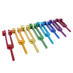 Rare Earth Gallery Colored Metal Tuning Forks - Set of 8 FORK-MLA