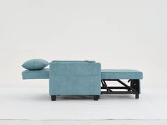 Futon Chair Bed Convertible Chair 3-in-1 Pull Out Sleeper Chair Beds with USB Ports,Wear-resistant and Anti-scratch,  Armchair Bed Sleeper for Living Room (Green Scratch Cloth)