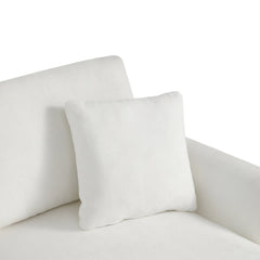 Modern Oversized L-Shaped Sectional Sofa with Chaise and Free Pillows, Chenille Upholstery, 119*55'