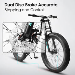 A26309 26 inch Mountain Bike,Full-Suspension 21 Speeds Drivetrain with Disc-Brake MTB Bicycle, 26*4' Fat tire Bike for Men