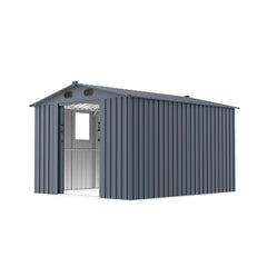 [08x10FT] Large Outdoor Metal Storage Tool Shed With Window And Lockable Doors (SAK32987)