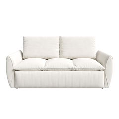 70.9' Pull Out Sofa Bed, 3-Seat Convertible Sleeper Sofa with 2-in-1 Pillow and Blanket Set,Multi-Functional Velvet Loveseat Bed,Beige