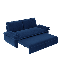 73.2' Queen Pull Out Sofa Bed,3-in-1 Convertible Sleeper Sofa,Multi-Functional Velvet Loveseat Bed,Blue(Old Sku:W1885S00124,New Sku:W1885S00232)