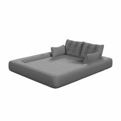Human Dog Bed, Lazy Sofa Couch, 78.7 ' Multi-Functional Foldable Sofa Bed, 3-in-1 Teddy Fabric Foam-Filled Sleeper Sofa Bed for Living Room,Guest Bed,Playroom,Grey
