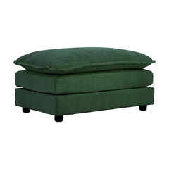 Modular Sectional Sofa for Living Room,U Shaped Couch 5 Seater Convertible Sectional Couch with 1 Ottoman ,Green Chenille