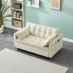 54.30-inch double Upholstered broaching machine, plank support, Upholstered frame broaching machine, Twin bed, beige
