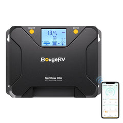 BougeRV Sunflow 30A MPPT Solar Charge Controller 12V/24V ISE217N