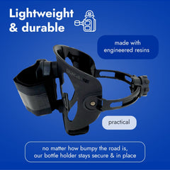 Magnum Bikes Universal Adjustable Bottle Cage with Anywhere Strap Adapter 1022A