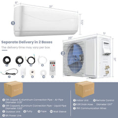 12000 BTU Mini Split Wall Mounted Air Conditioner & Ductless Heater W/ 5 Operation Modes (SAK53842)