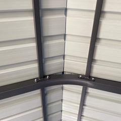 [12X20FT] Heavy Duty Metal Carport With Galvanized Steel Roof For Car, Boats And Trucks, Gray (SAK95562)