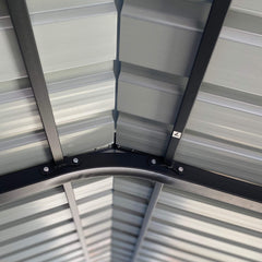 [12X20FT] Heavy Duty Metal Carport With Galvanized Steel Roof For Car, Boats And Trucks, Gray (SAK95562)